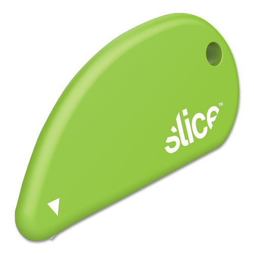 Image of slice® Safety Cutters, Fixed, Non Replaceable Micro Safety Blade, 0.1" Ceramic Blade, 2.4" Plastic Handle, Green