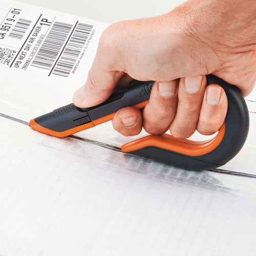 Image of slice® Box Cutters, Double Sided, Replaceable, 1.29" Carbon Steel Blade, 7" Nylon Handle, Gray/Orange