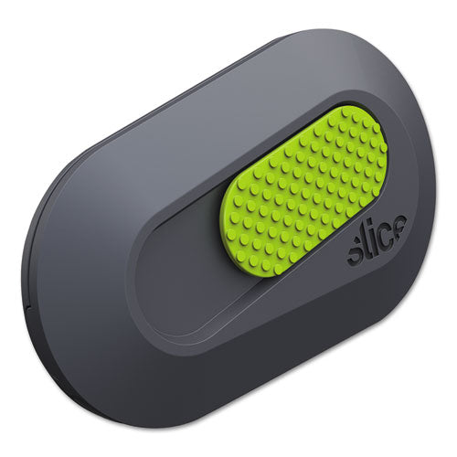 Image of slice® Mini Cutters, Replaceable Double-Sided 1.29" Ceramic Zirconium Oxide Blade, 2.5" Nylon Handle, Gray/Green
