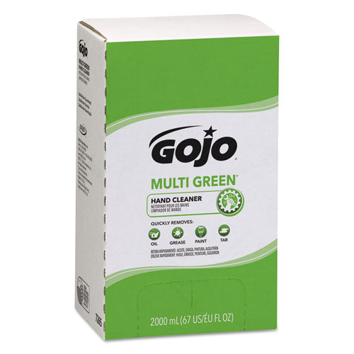 Image of GOJO® MULTI GREEN Hand Cleaner, Refill for PRO TDX Push Style Dispenser, Citrus Solvent with Natural Pumice, 2,000 mL, 4/Carton