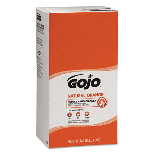 Image of GOJO® Natural Orange Pumice Hand Cleaner Refill, Citrus Scent, 5,000 Ml, 2/carton