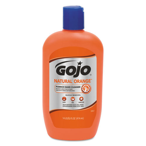 Image of GOJO® NATURAL ORANGE Pumice Hand Cleaner, Citrus Scent, 14 oz