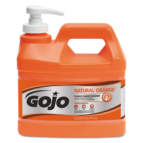 Image of GOJO® NATURAL ORANGE Pumice Hand Cleaner, Citrus Scent, 0.5 gal
