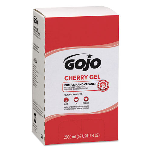 Image of GOJO® Cherry Gel Pumice Hand Cleaner Refill, Cherry Scent, 2,000 mL, 4/Carton