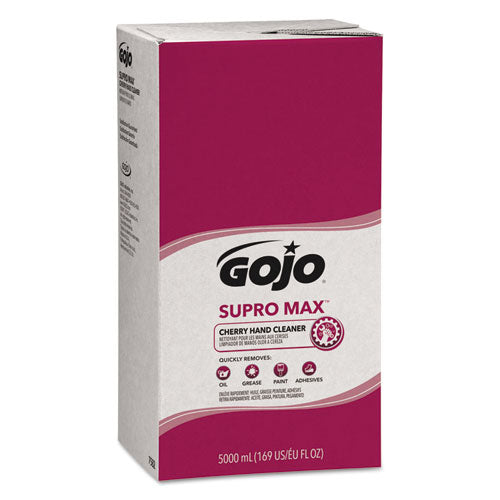 Image of GOJO® SUPRO MAX Heavy Duty Hand Cleaner, Refill for GOJO PRO TDX Touch-Free Dispenser, Cherry Scent, 5,000 mL, 2/Carton