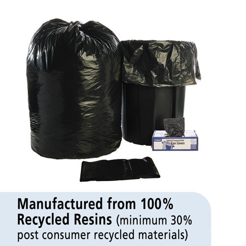 Image of Stout® by Envision Total Recycled Content Plastic Trash Bags, 60 gal, 1.5 mil, 36" x 58", Black/Brown, 100/Carton