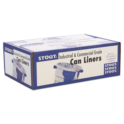 Image of Stout® by Envision Total Recycled Content Plastic Trash Bags, 60 gal, 1.5 mil, 36" x 58", Black/Brown, 100/Carton