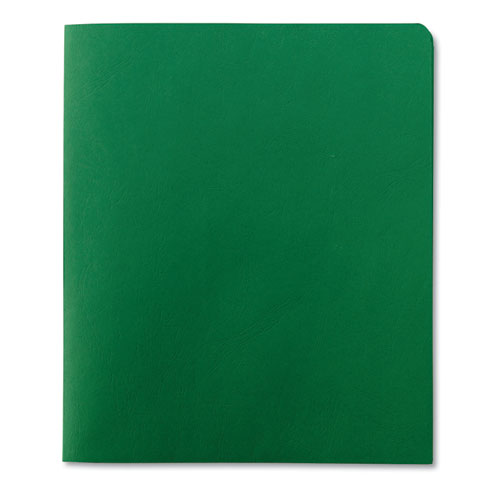 Image of Smead Two-Pocket Folder, Textured Paper, 100-Sheet Capacity, 11 X 8.5, Green, 25/box