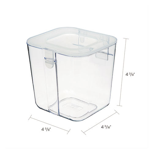 Image of deflecto® Stackable Caddy Organizer, Small, Plastic, 4.33 x 4 x 4.38, White