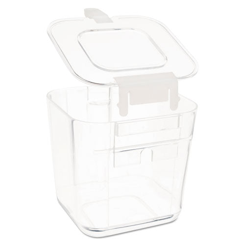 Image of deflecto® Stackable Caddy Organizer, Small, Plastic, 4.33 x 4 x 4.38, White
