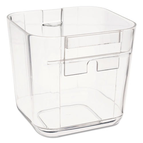 Image of deflecto® Stackable Caddy Organizer, Small, Plastic, 4.33 x 4 x 4.38, White