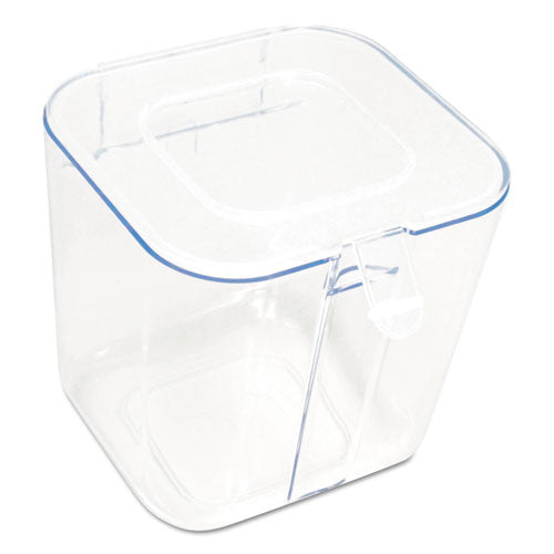Image of deflecto® Stackable Caddy Organizer, Small, Plastic, 4.33 x 4 x 4.38, White