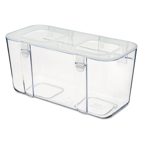 Image of deflecto® Stackable Caddy Organizer, Medium, Plastic, 8.8 x 4 x 4.38, White