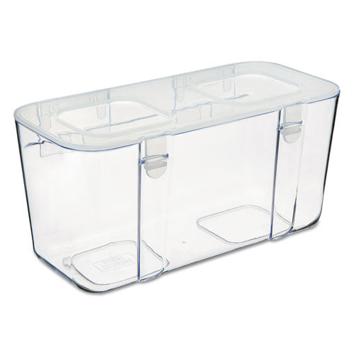 Image of deflecto® Stackable Caddy Organizer, Medium, Plastic, 8.8 x 4 x 4.38, White