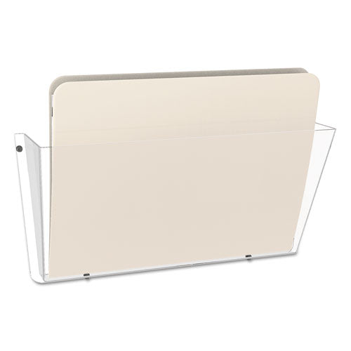 Image of deflecto® Unbreakable DocuPocket Wall File, Letter Size, 14.5" x 3" x 6.5", Clear
