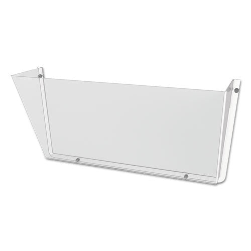 Image of deflecto® Unbreakable DocuPocket Wall File, Letter Size, 14.5" x 3" x 6.5", Clear