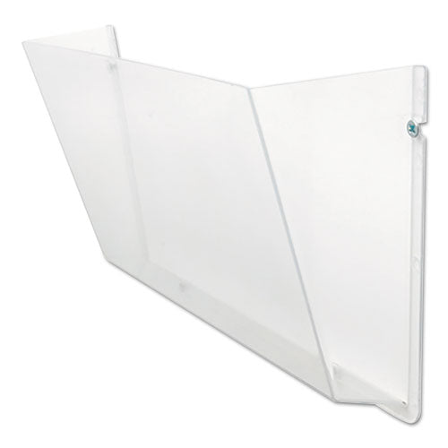 Image of deflecto® Unbreakable DocuPocket Wall File, Letter Size, 14.5" x 3" x 6.5", Clear