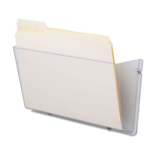 Image of deflecto® Unbreakable DocuPocket Wall File, Letter Size, 14.5" x 3" x 6.5", Clear