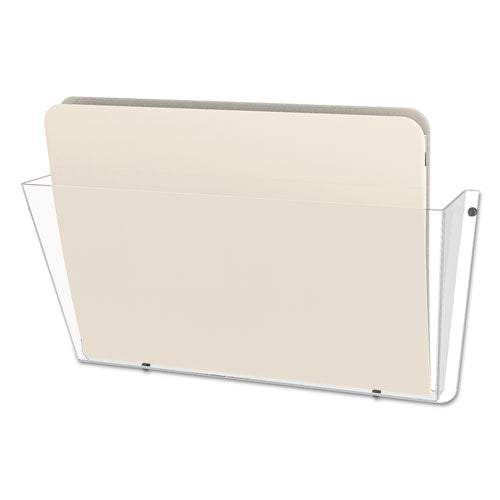 Image of deflecto® Unbreakable DocuPocket Wall File, Letter Size, 14.5" x 3" x 6.5", Clear
