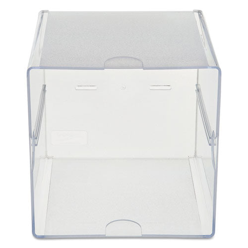 Image of deflecto® Stackable Cube Organizer, 1 Compartment, 6 x 6 x 6, Plastic, Clear