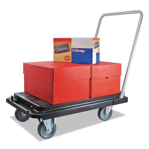 Image of deflecto® Heavy-Duty Platform Cart, 300 lb Capacity, 21 x 32.5 x 37.5, Black