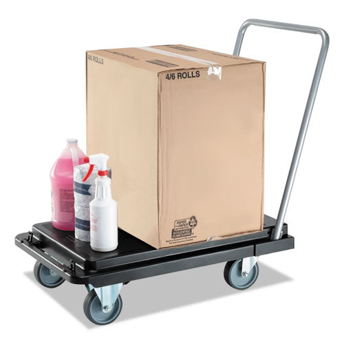 Image of deflecto® Heavy-Duty Platform Cart, 300 lb Capacity, 21 x 32.5 x 37.5, Black