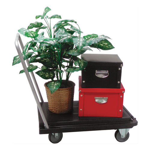 Image of deflecto® Heavy-Duty Platform Cart, 300 lb Capacity, 21 x 32.5 x 37.5, Black