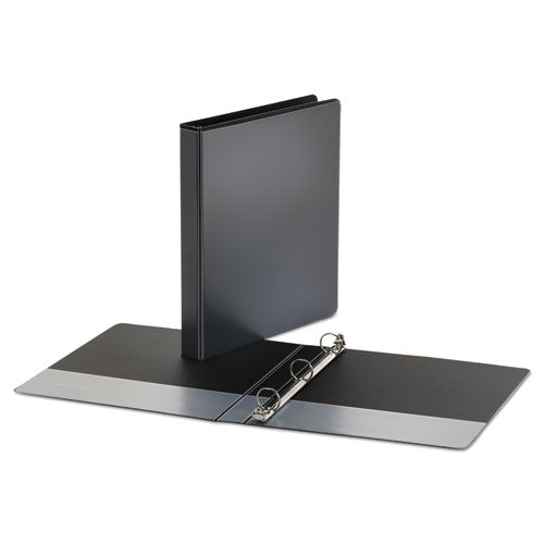 Image of Universal® Economy Round Ring View Binder, 3 Rings, 1" Capacity, 11 X 8.5, Black