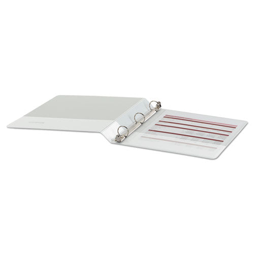 Image of Universal® Economy Round Ring View Binder, 3 Rings, 1" Capacity, 11 X 8.5, White, 12/Carton