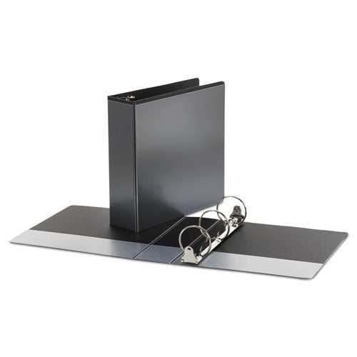 Image of Universal® Economy Round Ring View Binder, 3 Rings, 3" Capacity, 11 X 8.5, Black