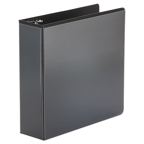 Image of Universal® Economy Round Ring View Binder, 3 Rings, 3" Capacity, 11 X 8.5, Black