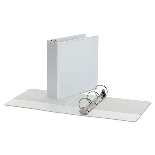 Image of Universal® Economy Round Ring View Binder, 3 Rings, 3" Capacity, 11 X 8.5, White