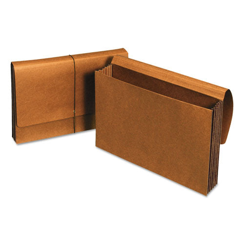 Image of Universal® Extra Wide Expanding Wallets, 5.25" Expansion, 1 Section, Elastic Cord Closure, Legal Size, Redrope