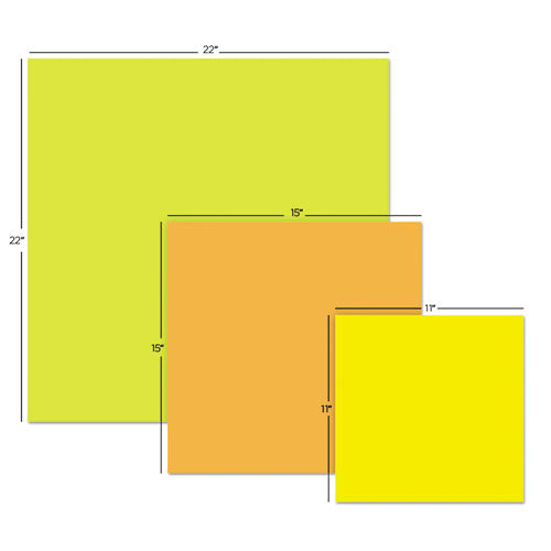 Image of Post-it® Notes Super Sticky Big Notes, Unruled, 11 x 11, Yellow, 30 Sheets