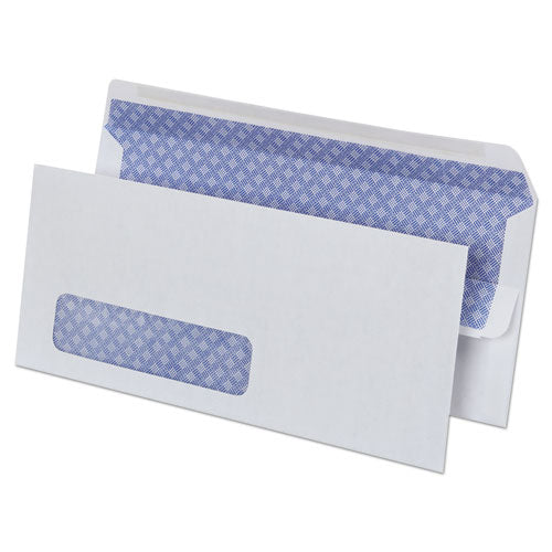 Image of Universal® Self-Seal Security Tint Business Envelope, Address Window, #10, Square Flap, Self-Adhesive Closure, 4.13 x 9.5, White, 500/BX