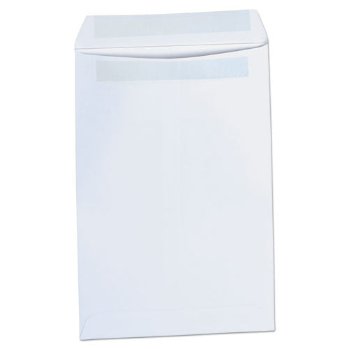 Image of Universal® Self-Stick Open End Catalog Envelope, #1, Square Flap, Self-Adhesive Closure, 6 x 9, White, 100/Box