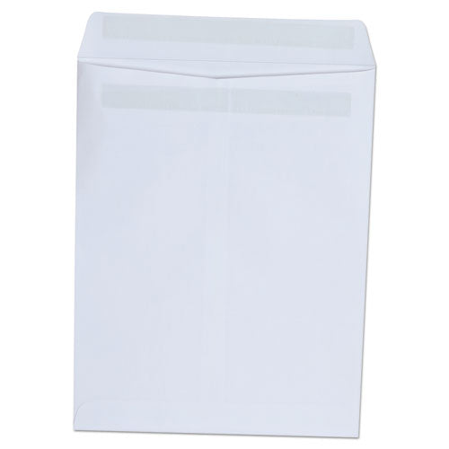 Image of Universal® Self-Stick Open End Catalog Envelope, #10 1/2, Square Flap, Self-Adhesive Closure, 9 x 12, White, 100/Box