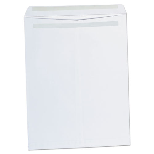 Image of Universal® Self-Stick Open End Catalog Envelope, #15 1/2, Square Flap, Self-Adhesive Closure, 12 x 15.5, White, 100/Box