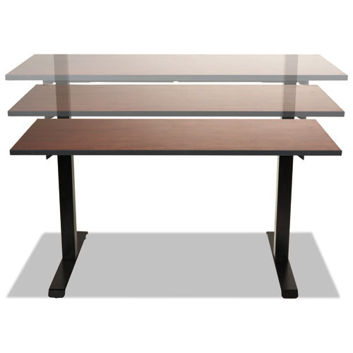 Image of Alera® Alera AdaptivErgo Sit-Stand Two-Stage Electric Height-Adjustable Table Base, 48.06" x 24.35" x 27.5" to 47.2", Black