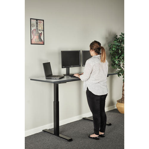 Image of Alera® Alera AdaptivErgo Sit-Stand Two-Stage Electric Height-Adjustable Table Base, 48.06" x 24.35" x 27.5" to 47.2", Black