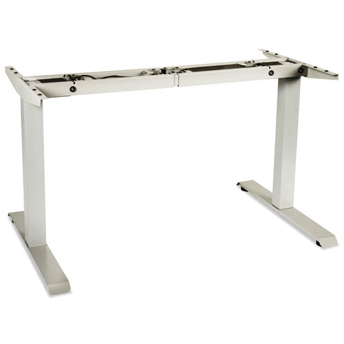 Image of Alera® Alera AdaptivErgo Sit-Stand Two-Stage Electric Height-Adjustable Table Base, 48.06" x 24.35" x 27.5" to 47.2", Gray