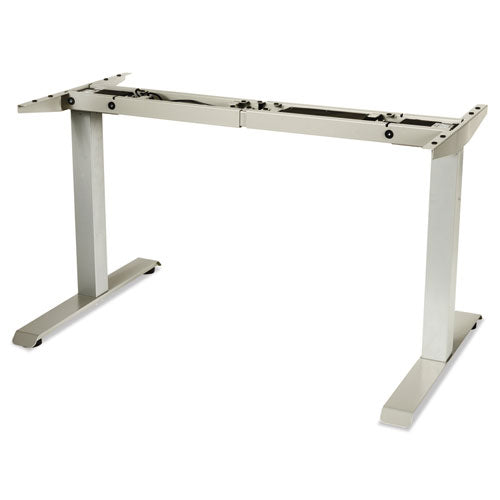 Image of Alera® Alera AdaptivErgo Sit-Stand Two-Stage Electric Height-Adjustable Table Base, 48.06" x 24.35" x 27.5" to 47.2", Gray