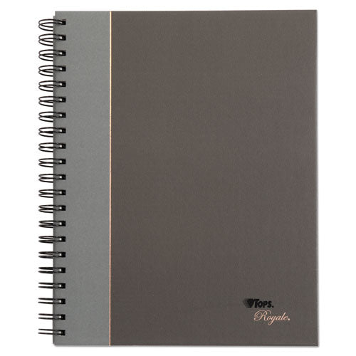 Image of TOPS Royale Wirebound Business Notebooks, 1-Subject, Medium/College Rule, Black/Gray Cover, (96) 10.5 x 8 Sheets
