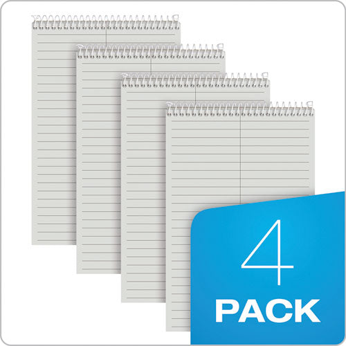 Image of TOPS Prism Steno Pads, Gregg Rule, Gray Cover, 80 Gray 6 X 9 Sheets, 4/pack
