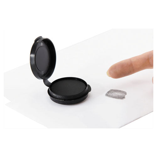 Image of SICURIX® Fingerprint Ink Pad, 1.5" Diameter, Black