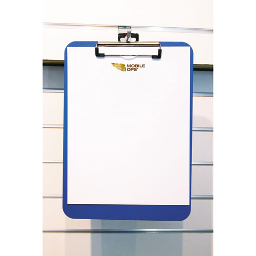 Image of Mobile OPS® Unbreakable Recycled Clipboard, 0.25" Clip Capacity, Holds 8.5 x 11 Sheets, Blue