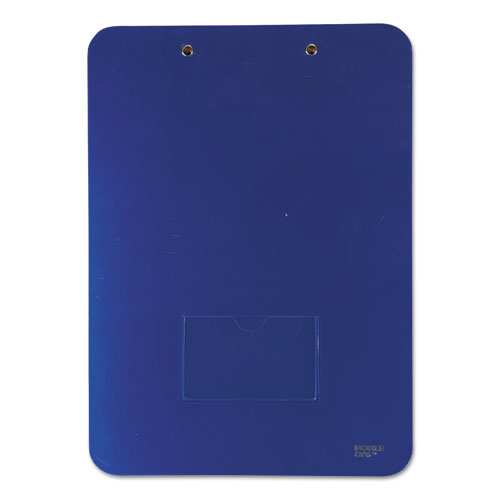 Image of Mobile OPS® Unbreakable Recycled Clipboard, 0.25" Clip Capacity, Holds 8.5 x 11 Sheets, Blue
