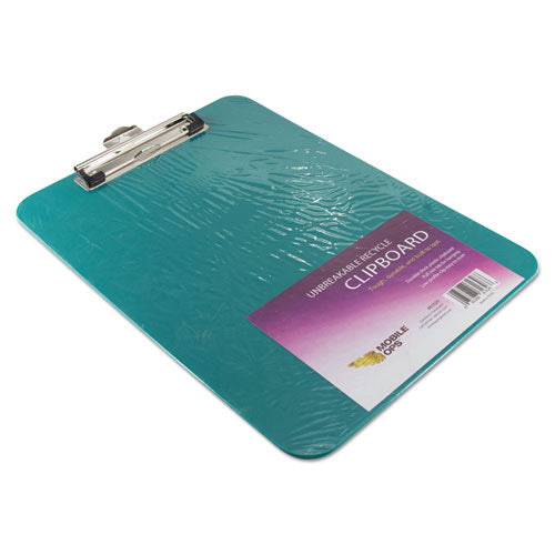 Image of Mobile OPS® Unbreakable Recycled Clipboard, 0.25" Clip Capacity, Holds 8.5 x 11 Sheets, Green