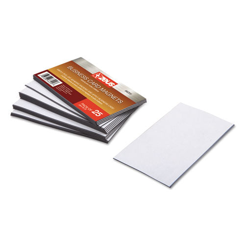 Image of ZEUS® Business Card Magnets, 2 X 3.5, White, Adhesive Coated, 25/pack