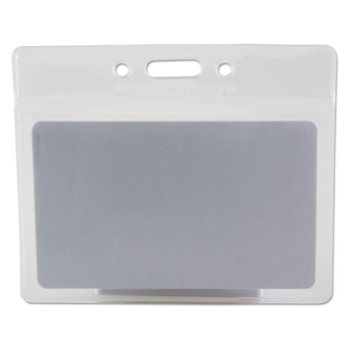 Image of SICURIX® Sicurix Badge Holder, Horizontal, 2.13 X 3.38, Clear, 12/pack